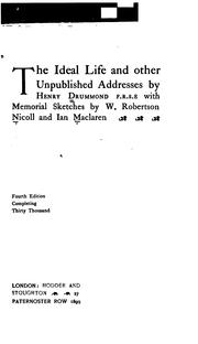 Cover of The ideal life by Henry Drummond