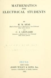 Cover of Mathematics for electrical students by Harry M. Keal