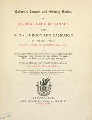 Front cover of Hadden's journal and orderly books by James Murray Hadden
