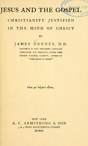 Front cover of Jesus and the gospel by James Denney