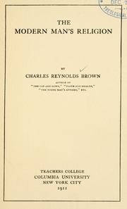 Cover of The modern man's religion by Charles Reynolds Brown