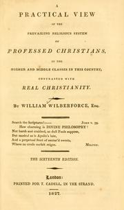Cover of A practical view of the prevailing religious system of professed Christians by William Wilberforce
