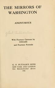 Front cover of The mirrors of Washington .. by Clinton Wallace Gilbert