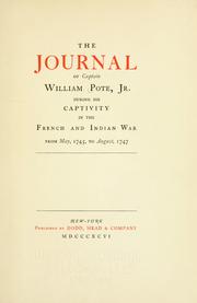Front cover of The journal of Captain William Pote, Jr by William Pote