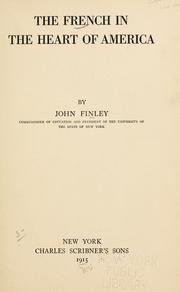 Front cover of The French in the heart of America by Finley, John H.