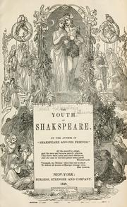 Cover of The youth of Shakspeare by Williams, Robert Folkestone