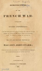 Front cover of Reminiscences of the French war by Robert Rogers