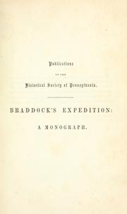 Front cover of A history of an expedition against Fort Duquesne in 1755 under Major-General Edward Braddock by Winthrop Sargent