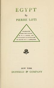 Cover of Egypt (LA Mort De Philae by Pierre Loti