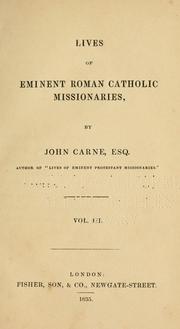 Front cover of Lives of eminent missionaries by John Carne