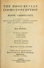 Front cover of The Rosicrucian cosmo-conception by Heindel, Max