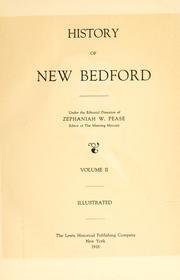 Front cover of History of New Bedford by Pease, Zeph. W.