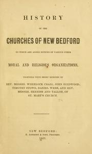 Front cover of History of the churches of New Bedford by Jesse Fillmore Kelley