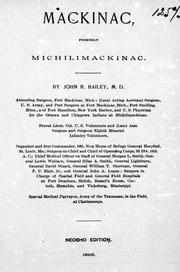 Cover of Mackinac, formerly Michilimackinac by Bailey, John R.