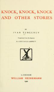 Cover of Short stories by Ivan Sergeevich Turgenev