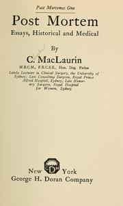 Cover of Post mortem by Charles MacLaurin