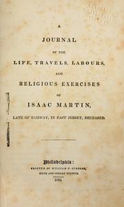 Front cover of A journal of the life, travels, labours, and religious exercises of Isaac Martin by Isaac Martin