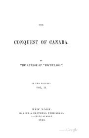 Front cover of The conquest of Canada by George Warburton