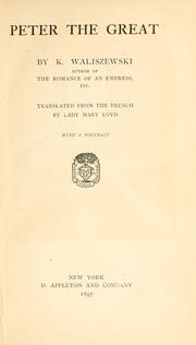 Cover of Pierre le grand by Kazimierz Waliszewski