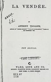 Cover of La Vendée by Anthony Trollope