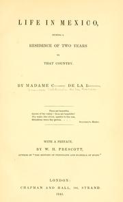Cover of Life in Mexico during a residence of two years in that country by Frances Erskine Inglis