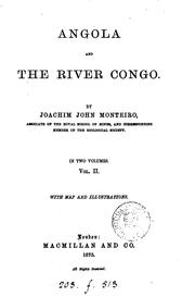 Front cover of Angola and the River Congo by Joachim John Monteiro