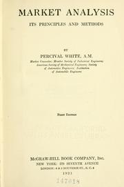 Cover of Market analysis by Percival White