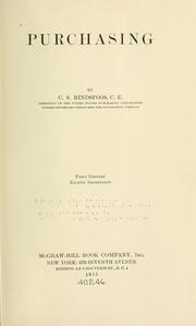 Cover of Purchasing by Charles Siesel Rindsfoos