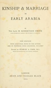 Front cover of Kinship & marriage in early Arabia by W. Robertson Smith