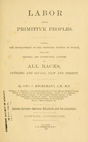 Front cover of Labor among primitive peoples by George J. Engelmann