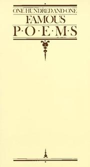 Front cover of One hundred and one famous poems by Roy Jay Cook