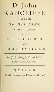 Cover of Dr. John Radcliffe by J. B. Nias