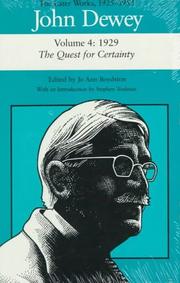 Front cover of John Dewey: The Later Works, 1925-1953 by John Dewey