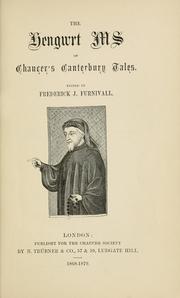 Front cover of The Hengwrt MS. of Chaucer's Canterbury Tales by Geoffrey Chaucer