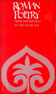 Cover of Roman poetry by E. E. Sikes