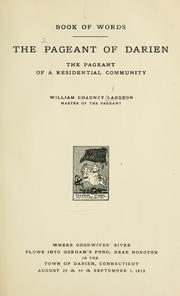 Cover of Book of words by Langdon, William Chauncy