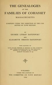 Front cover of The genealogies of the families of Cohasset, Massachusetts by George Lyman Davenport