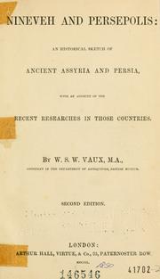 Front cover of Nineveh and Persepolis by W. S. W. Vaux