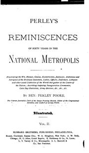 Front cover of Perley's reminiscences of sixty years in the national metropolis by Benjamin Perley Poore