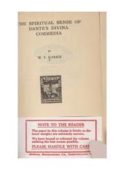 Cover of The spiritual sense of Dante's Divina commedia by William Torrey Harris