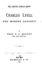 Front cover of Charles Lyell and modern geology by T. G. Bonney