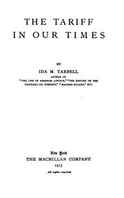 Cover of The tariff in our times by Ida Minerva Tarbell