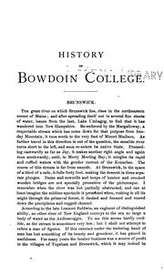 Cover of History of Bowdoin college by Nehemiah Cleaveland