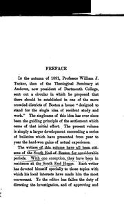 Front cover of The city wilderness by Robert Archey Woods