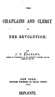 Cover of The chaplains and clergy of the revolution by Joel Tyler Headley
