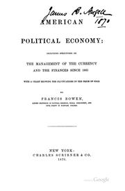 Front cover of American political economy by Francis Bowen