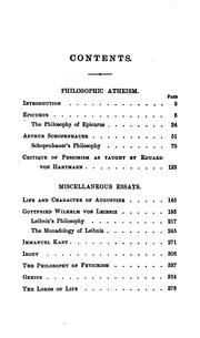 Front cover of Atheism in philosophy, and other essays by Hedge, Frederic Henry