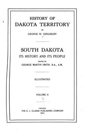 Front cover of History of Dakota Territory by George W. Kingsbury