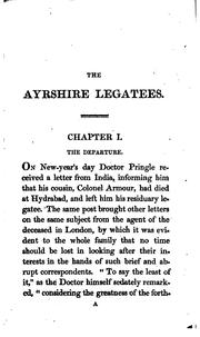 Cover of The Ayrshire legatees by John Galt