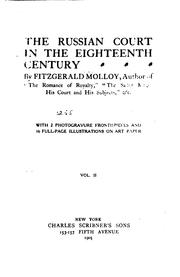 Cover of The Russian court in the eighteenth century by J. Fitzgerald Molloy